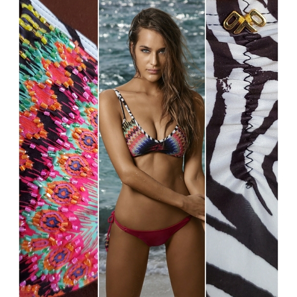 🦓PilyQ Beaded Zebra Bikini - Picture 1 of 11